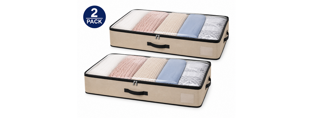 2 Pack Under-the-Bed Storage Bags