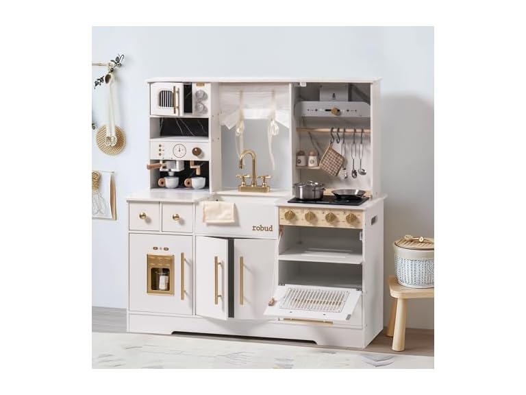 ROBUD Wooden Play Kitchen Set