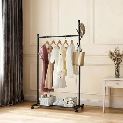 Takywep 41.34'' Length Standing Coat Rack with Wheels