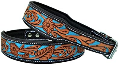 Affilare Leather Dog Collar Western Style Hea
