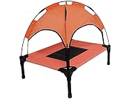 Midlee Salmon Dog Cot with Canopy (24" x 30")