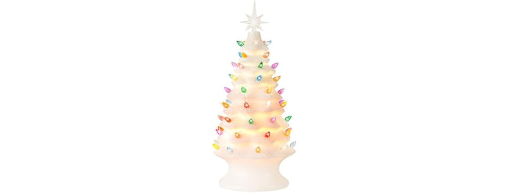 Lakumu 16.5" Table Top Christmas Tree, Hand Painted