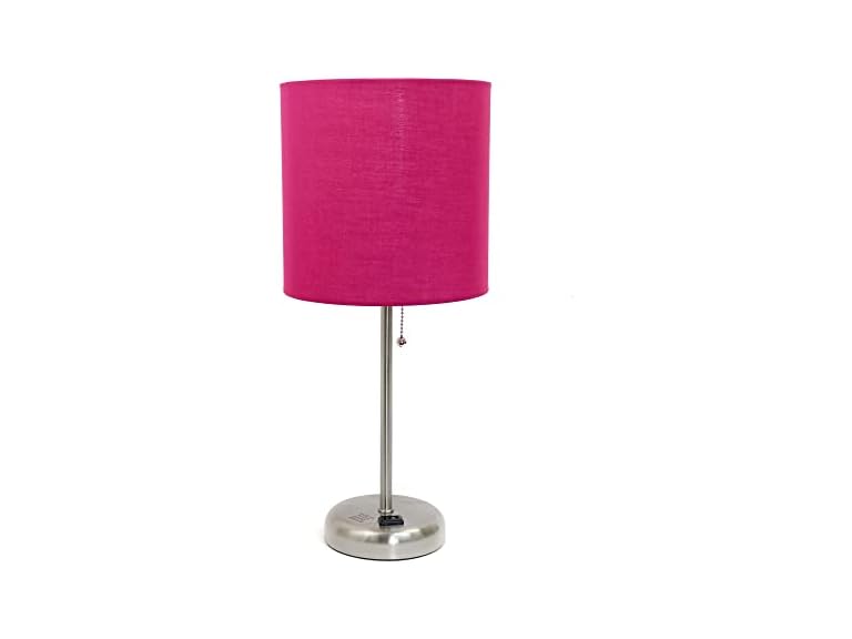 Oslo 19.5" Contemporary Power Outlet Base Desk Lamp