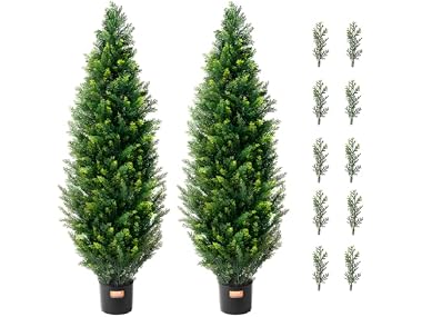Artificial Cedar Topiary Tree, 48 inch Tall
