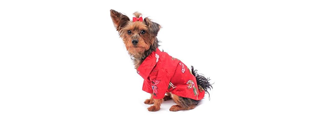 Hawaiian Matching Pattern Dog Aloha Shirt in