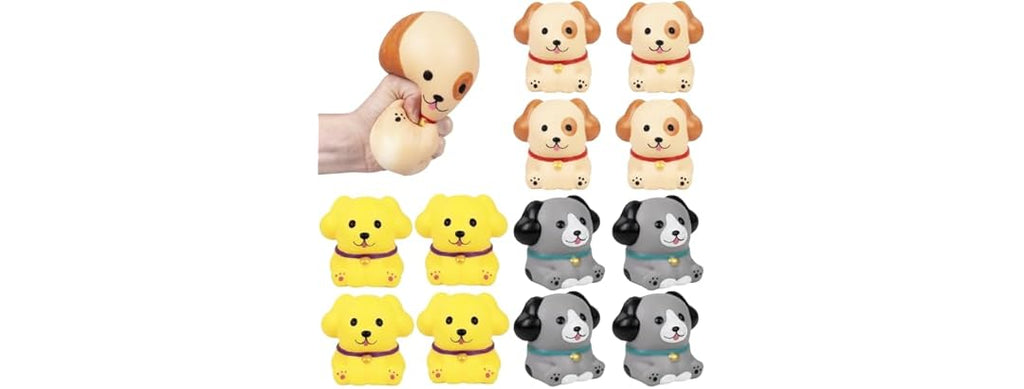 4" Squish and Stretch Dog 12ct