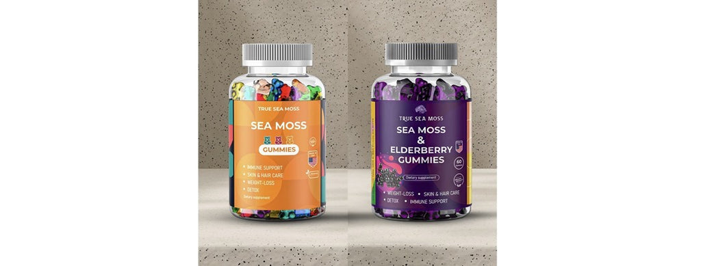 2pk TrueSeaMoss Sea Moss/Elderberry Gummies Combo