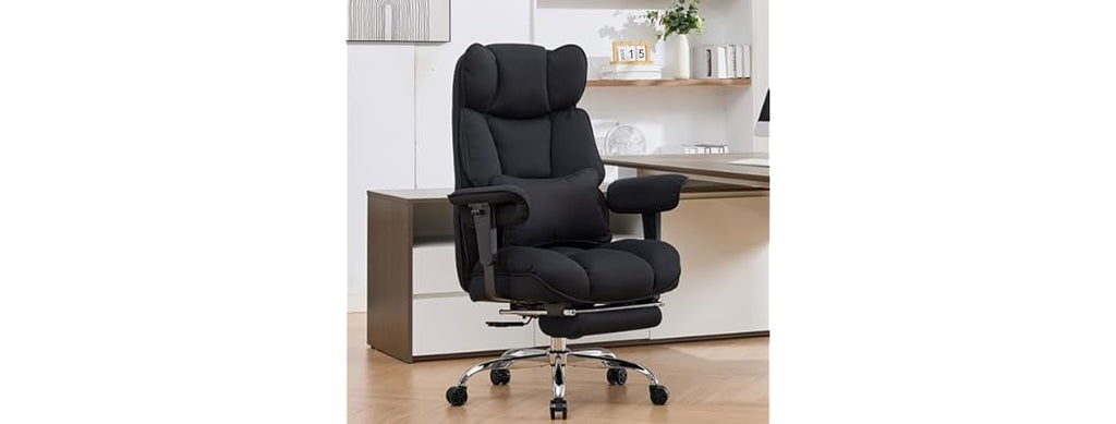 Efomao Big and Tall Office Chair with Footrest