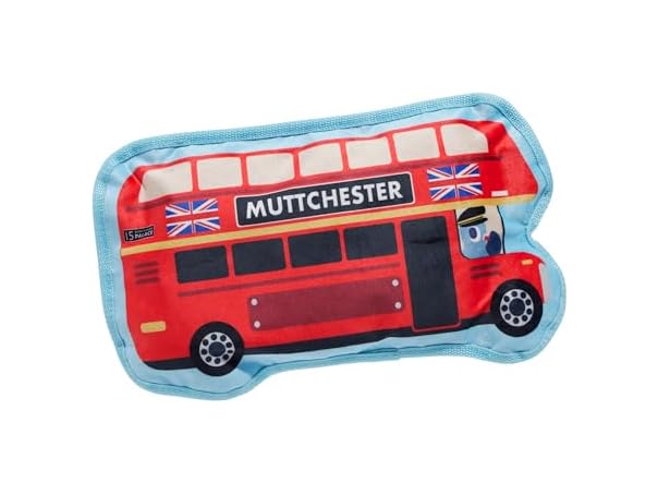 Barkbox Double Dog Decker Bus Dog Toy | Plush