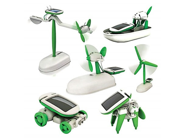 DIY 6-in-1 Solar Robot Vehicles