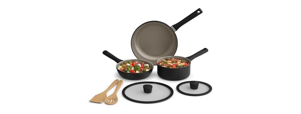 BELLA 7Pc Cookware Set, Nonstick Coating