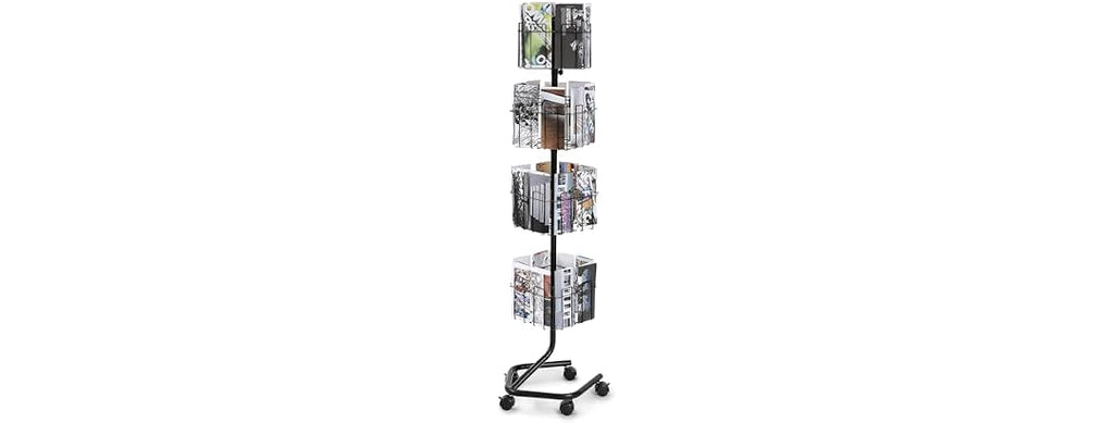 Brochure Display Rack, 4-Tier 32 Pockets