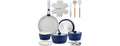 NutriChef 18-Piece Ceramic Cookware Set