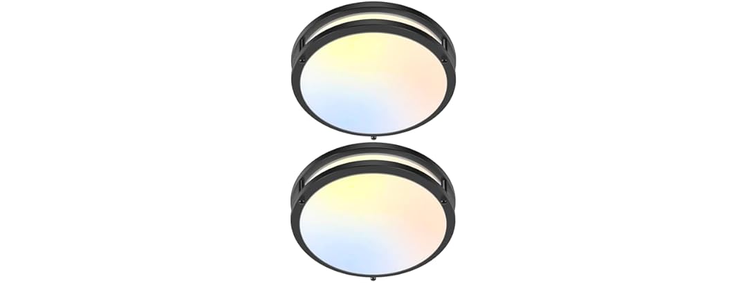 GoBright 2-Pack 10" Bathroom Light Fixture Ceiling Mount