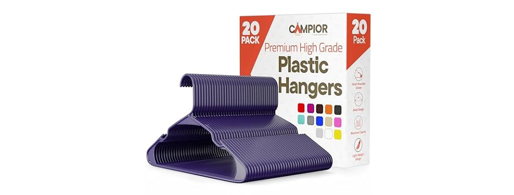 Purple Plastic Hangers 20 Pack