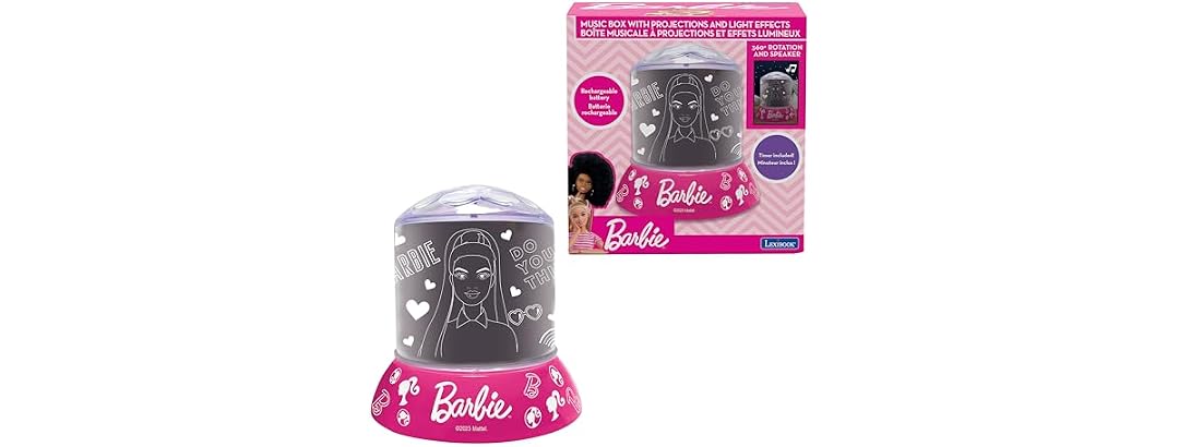 LEXiBOOK, Mattel Barbie, Night Light with Projection