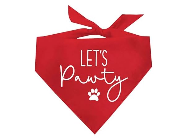 Let's Pawty Birthday Party Dog Bandana | 100%