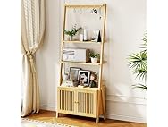 Bookcase With Drawers, 4-Tier Bamboo