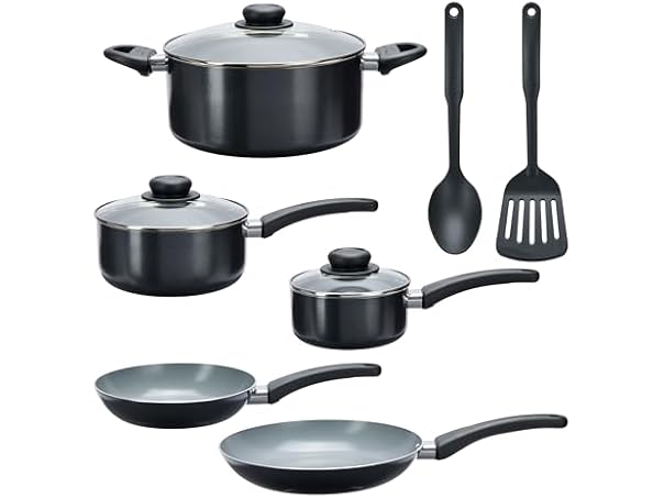 GoodCook Everyday Ceramic 10-Piece, Black