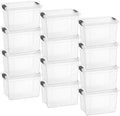 Superio Storage Bins with Lids- 12 Pack