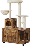 Yaheetech Litter Box Enclosure with Cat Tree,