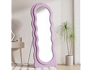 Wavy Full Length Mirror With Stand, 63"