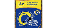 LA Rams 2X Super Bowl Champs Blanket