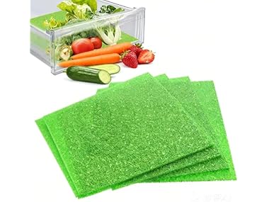 MAXTBEE 4 Pcs Fridge Drawer Liners