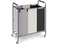 3-Section Laundry Basket, Heavy Duty Laundry