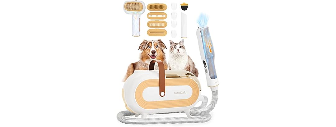 Pet Grooming Vacuum kit Dog Hair Vacuum & Dog Brush