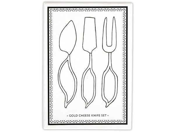 Santa Barbara Design Studio Cheese Knives 3-Piece, Gold