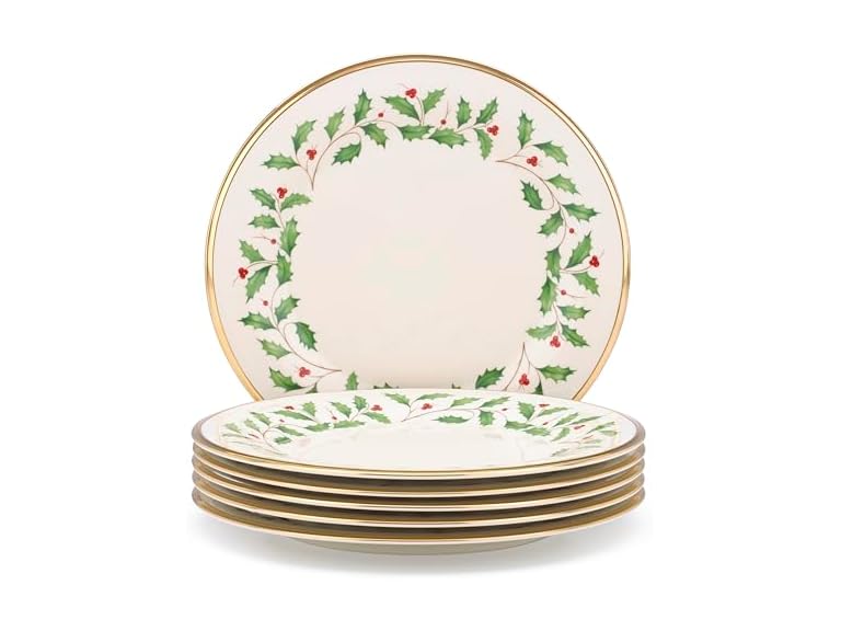 Lenox Holiday 6-Piece Dinner Plates Dinnerware Set