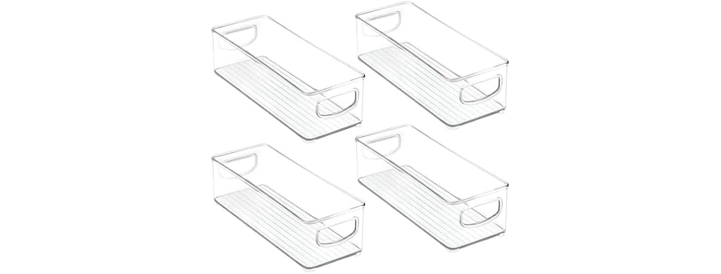 mDesign Plastic Bathroom Storage Container Bins w