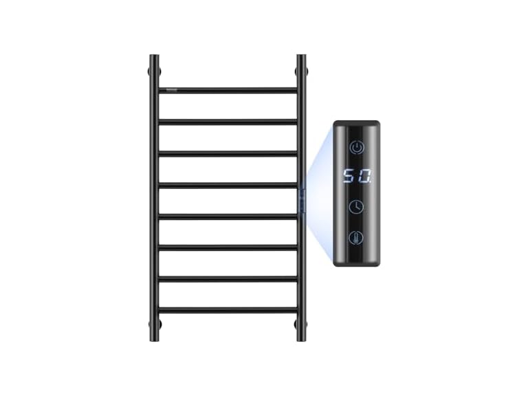 VEVOR 8 Bars Towel Warmer Rack, 120V