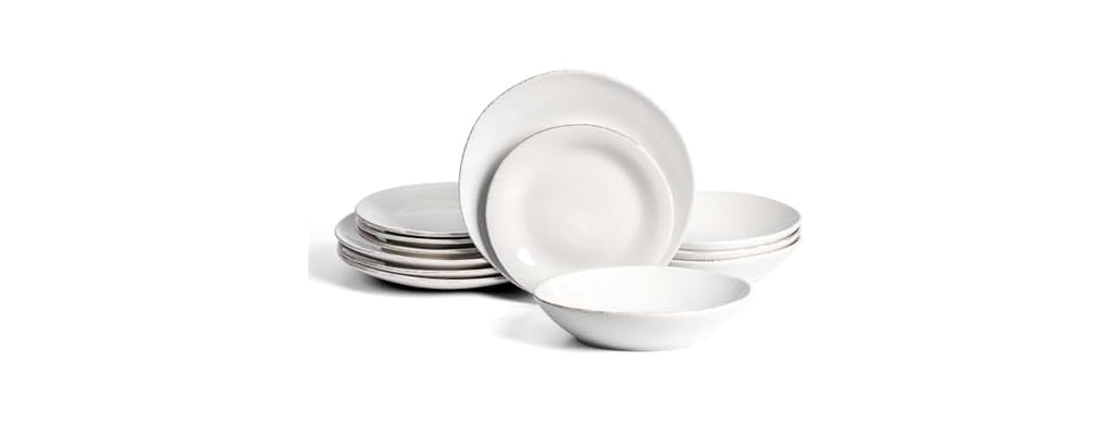 Stone Lain Essence 12-Piece Dinnerware Set Stoneware, White