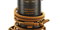 NOAH & PAW Leather Paracord Dog Leash