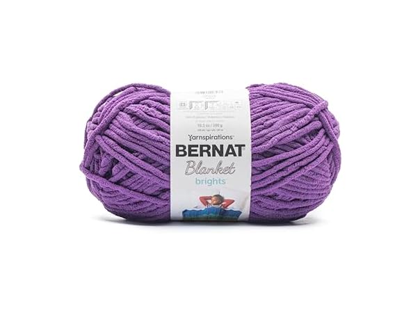 Bernat Blanket Bright Yarn, Pow Purple