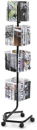 Brochure Display Rack, 4-Tier 32 Pockets