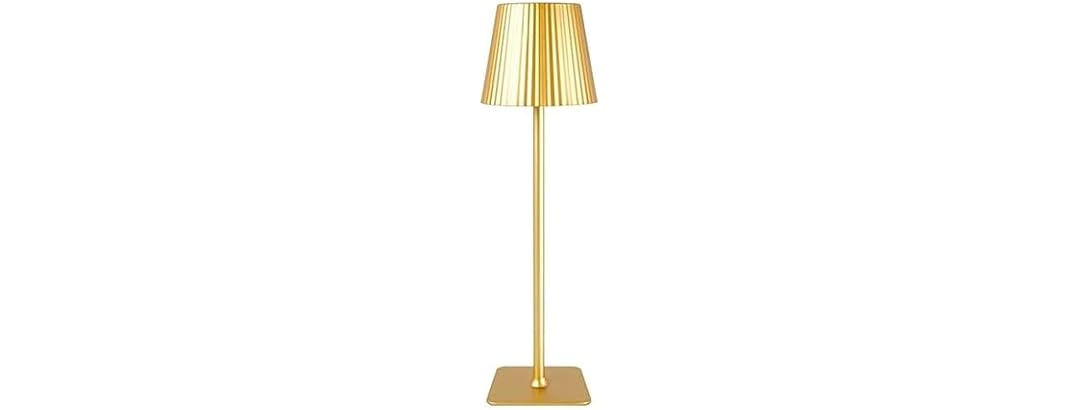 Mikasa 14.8" Gold Rechargeable LED Lamp
