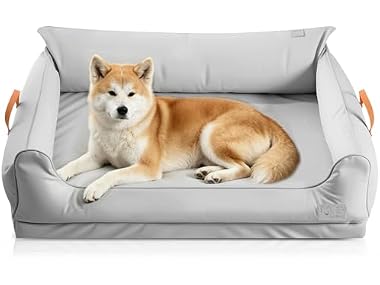 Silver Large Orthopedic Dog Bed
