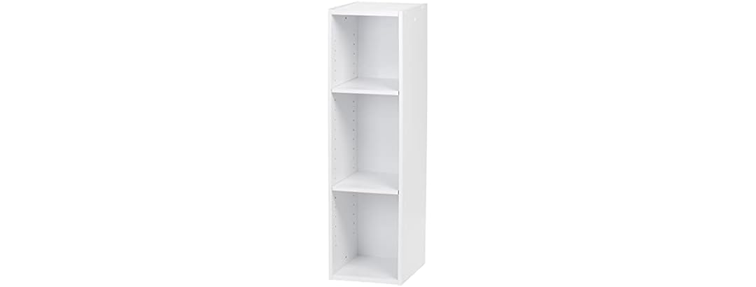 IRIS USA 3-Tier Cubby Storage Bookshelf with Adjustable Shelves
