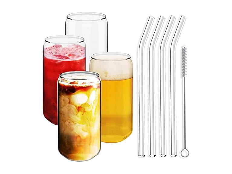 Can Shaped Beer Glasses 20oz Set of 8