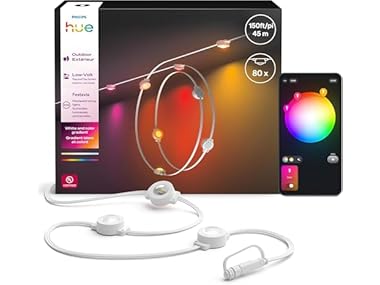 Philips Hue Festavia 150ft Permanent Outdoor String Lights NEW