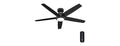 Hunter Fan 52" Matte Black Indoor Fan