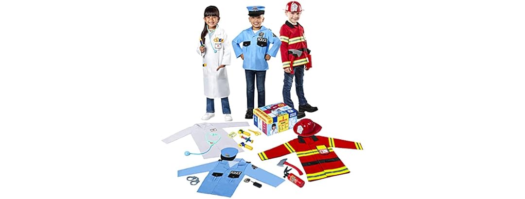 Rubies Everyday Heroes Dress Up Trunk Set Toy for Kids