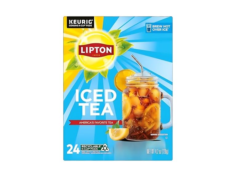 24CT Lipton Unsweetened Black Iced Tea K-Cups