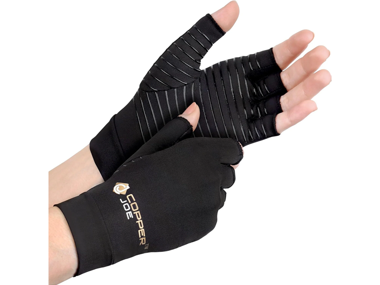 Copper Fingerless Gloves 4Pk