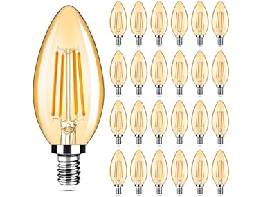 Yochoice 24-Pack Dimmable E12 Candelabra Bulbs 40Watt