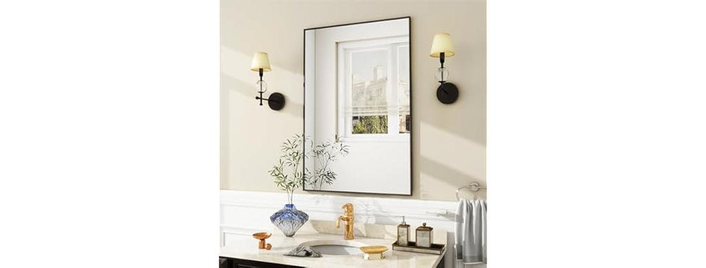 Wall Mirror, 24" X 36" Black