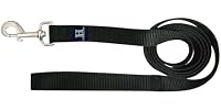 Hamilton Single Thick Deluxe Nylon Dog Leash- Black
